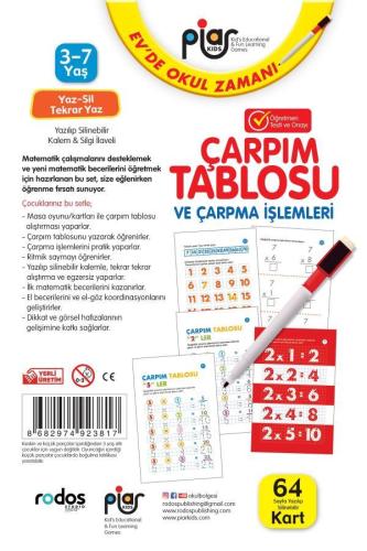 Çarpım Tablosu ve Çarpma İşlemleri-Yaz-Sil-Tekrar Yaz