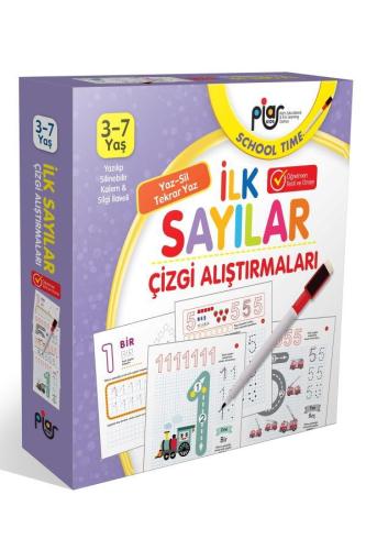 İlk Sayılar-Çizgi Alıştırmaları Yaz-Sil-Tekrar Yaz