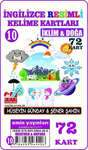 İngilizce 10.İklim ve Doğa / Resimli Kelime Kartları 72-Kart